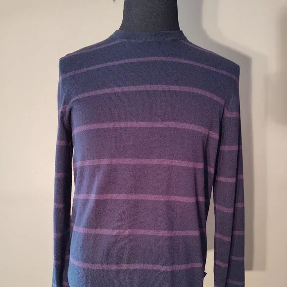 CALVIN KLEIN EUROPEAN YARN MEN'S LONG SLEEVE CREWNECK SWEATER - SIZE MEDIUM